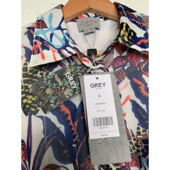 Grey Jason Wu Work + Sea Womens A Line Dress Multicolor Floral Lined 2 NWT - Picture 12 of 14